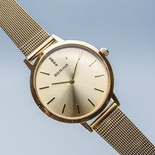 Load image into Gallery viewer, Bering Classic Polished Gold 34mm Mesh Watch