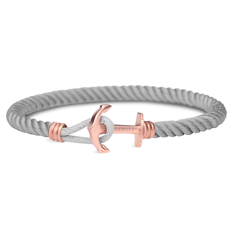 Paul Hewitt Phrep Lite Nylon Rose Gold / Grey Bracelet - L