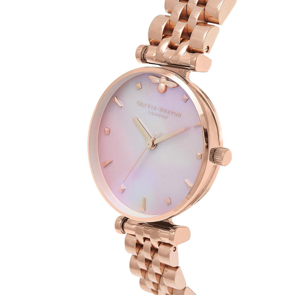 Olivia Burton Queen Bee Rose Gold Bracelet Watch - Rose Gold