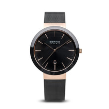 Load image into Gallery viewer, Bering Ceramic Polished Rose Gold Black Watch