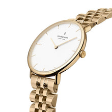 Load image into Gallery viewer, Nordgreen Women's Native 32mm 5 Link Gold Watch