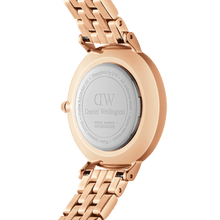 Load image into Gallery viewer, Daniel Wellington Petite Lumine 28 5-Link Rose Gold &amp; Mother of Pearl Pink Watch