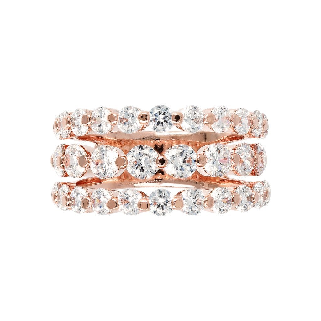 Bronzallure 3 Row Riviera Ring