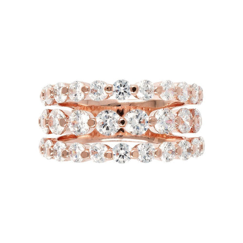 Bronzallure 3 Row Riviera Ring