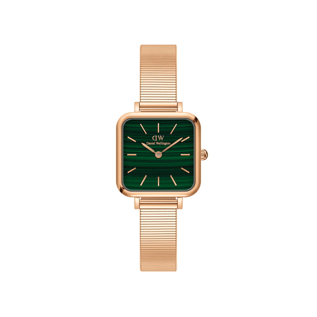 Daniel Wellington Quadro Studio 22x22 Rose Gold & Green Watch