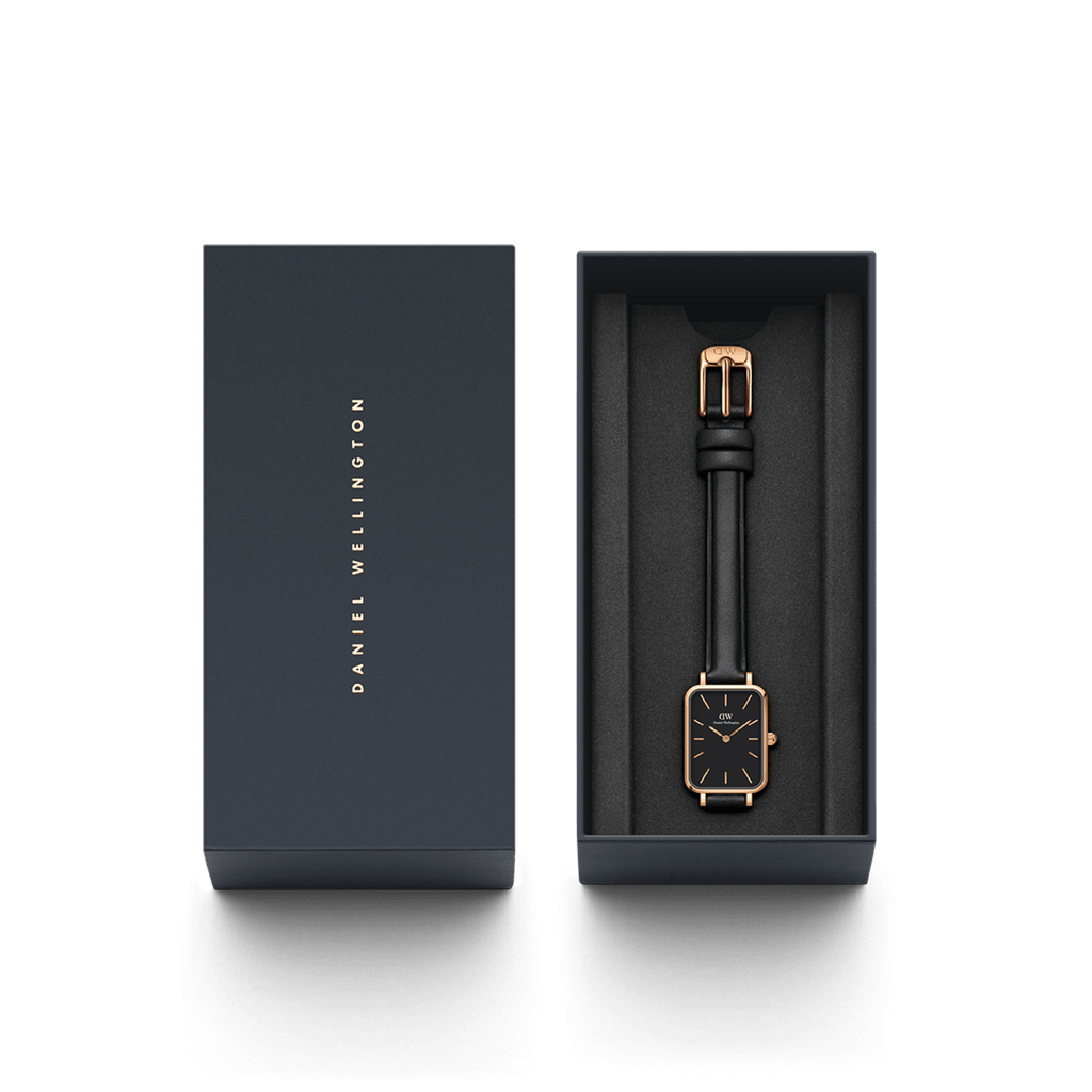 Daniel Wellington Quadro 20X26 Pressed Sheffield Rose Gold & Black Watch