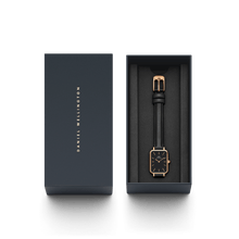 Load image into Gallery viewer, Daniel Wellington Quadro 20X26 Pressed Sheffield Rose Gold &amp; Black Watch