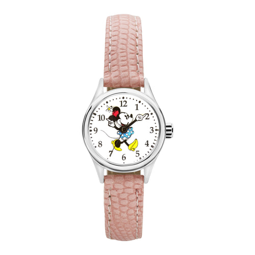 Disney Petite Minnie Croco Pink Watch