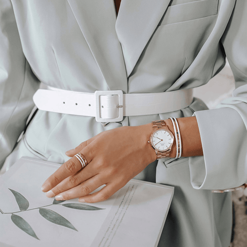 Iconic Link 36 Rose Gold & White Watch