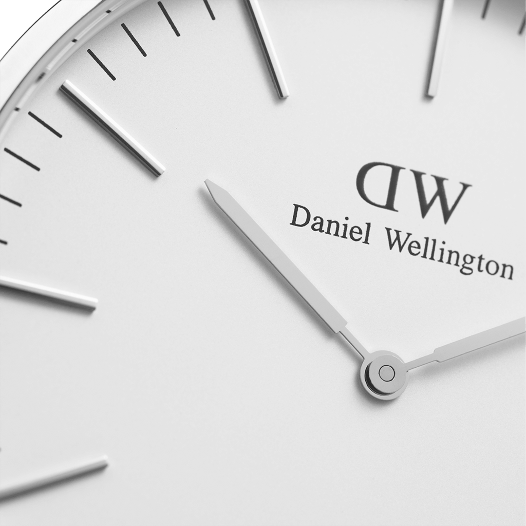 Classic 40 St Mawes Silver & White Watch