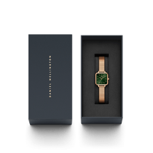 Load image into Gallery viewer, Daniel Wellington Quadro Studio 22x22 Rose Gold &amp; Emerald Watch