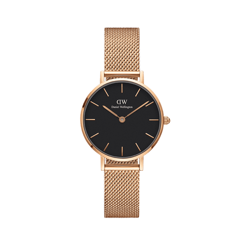 Petite 32 Melrose Rose Gold & Black Watch