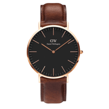 Load image into Gallery viewer, Daniel Wellington Classic 40 St Mawes Rose Gold &amp; Black Watch