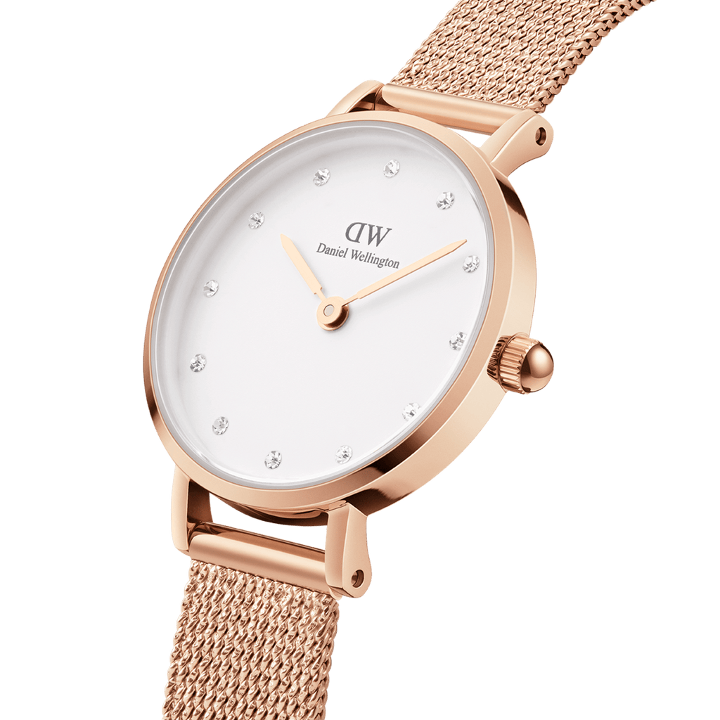 Daniel Wellington Petite 28 Pressed Melrose Lumine Rose Gold & White Watch