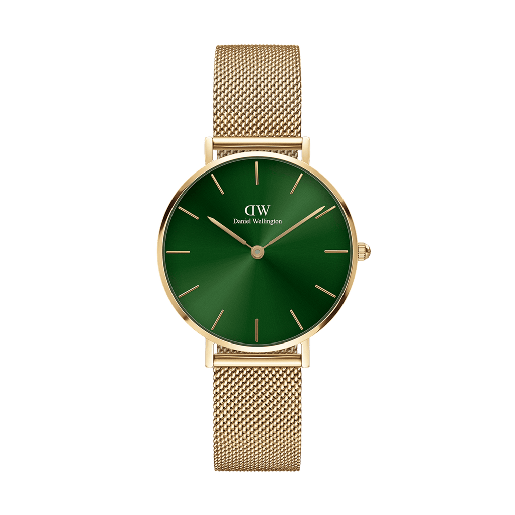 Petite Emerald 28 Gold & Green Watch