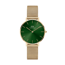 Load image into Gallery viewer, Petite Emerald 28 Gold &amp; Green Watch