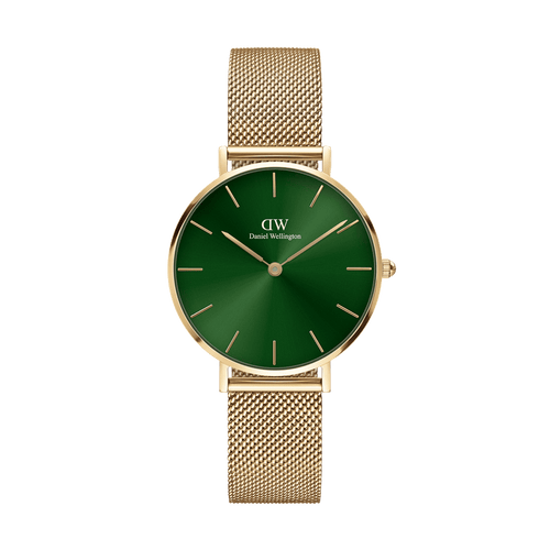 Petite Emerald 28 Gold & Green Watch