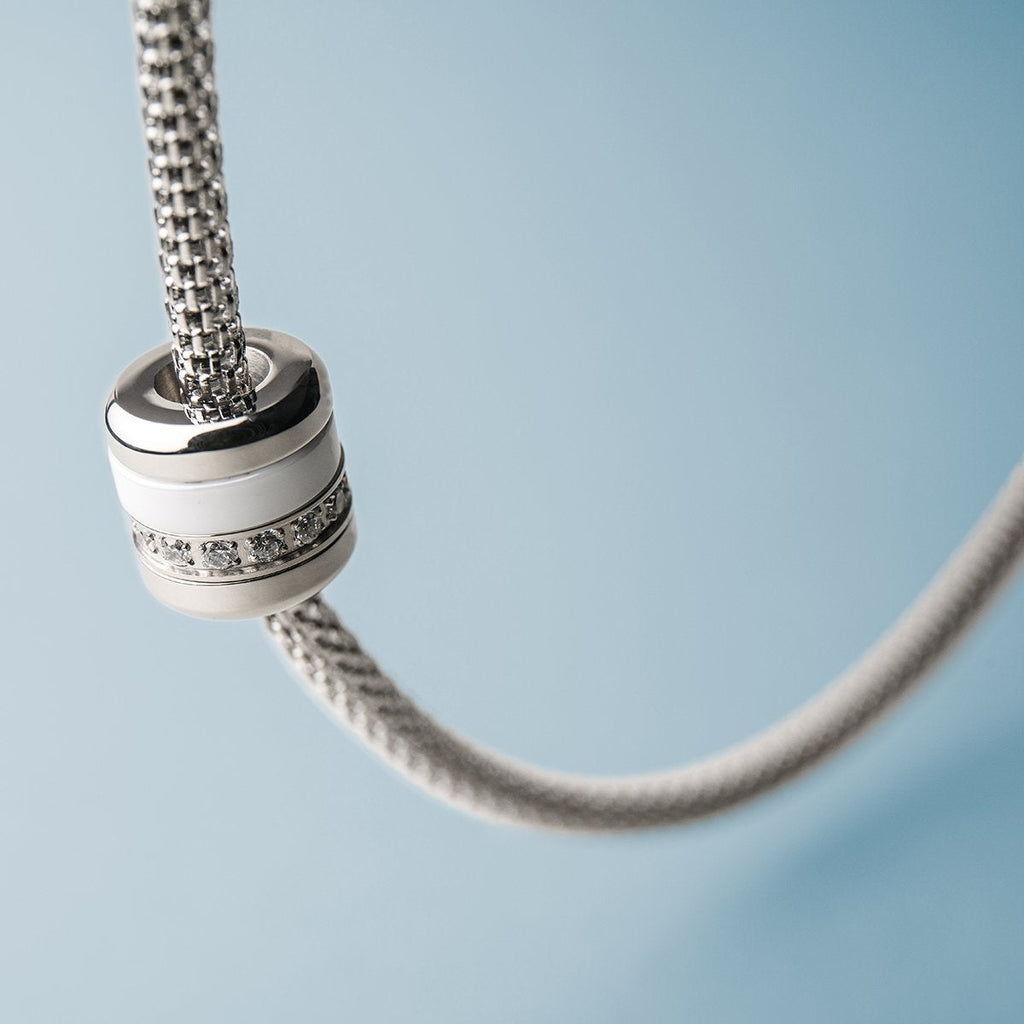 BERING Arctic Symphony Polished Silver Detachable Charm Set