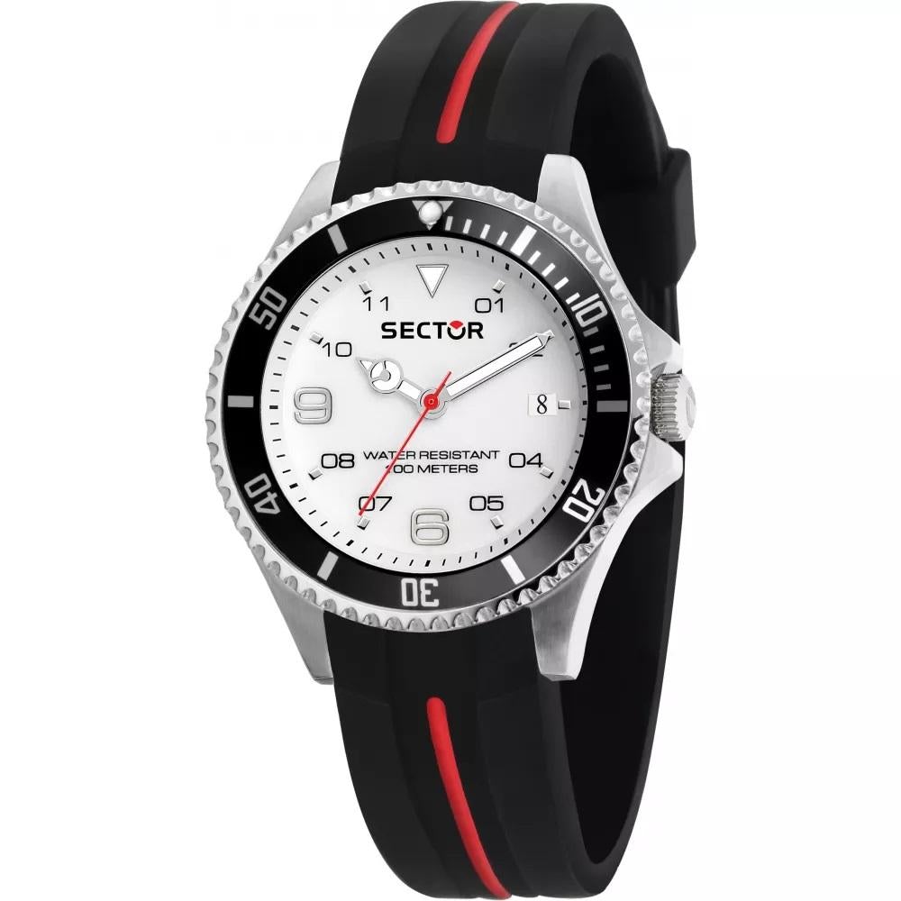 Sector 230 Black Silicone Chronograph