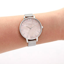 Load image into Gallery viewer, Olivia Burton Semi Precious Silver Mesh Watch - Silver