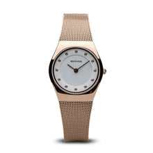 Load image into Gallery viewer, Bering Classic Polished Rose Gold Mesh Watch