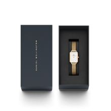 Load image into Gallery viewer, Daniel Wellington Quadro 20X26 Pressed Evergold Lumine Gold &amp; White Watch