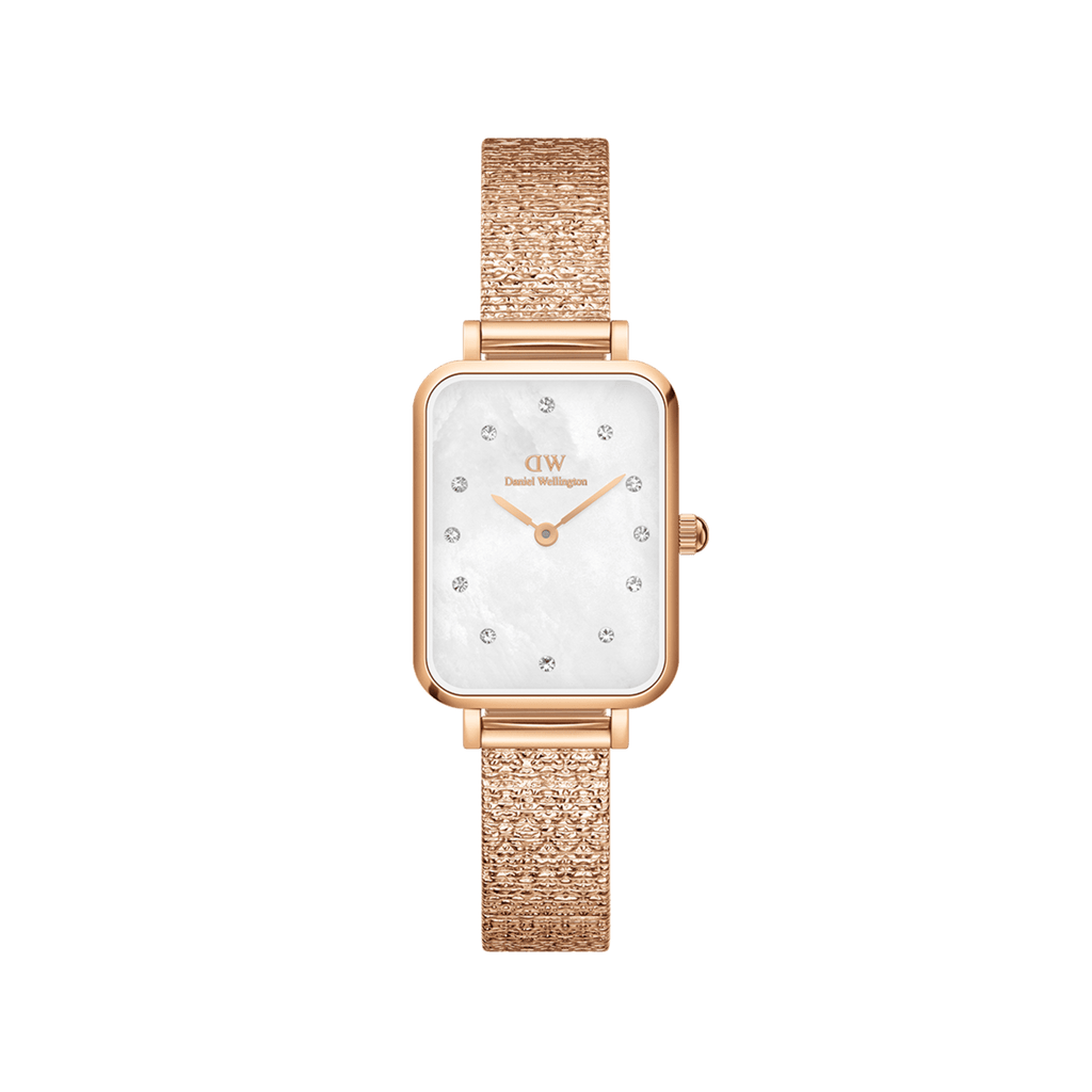 Daniel Wellington Quadro 20x26 Lumine Rose Gold Mother of Pearl White Watch