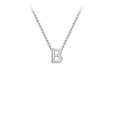 Load image into Gallery viewer, 9K White Gold &#39;B&#39; Initial Adjustable Necklace 38cm/43cm | The Jewellery Boutique Australia