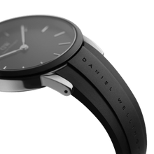 Load image into Gallery viewer, Daniel Wellington Iconic Motion 40 Silver &amp; Black Watch