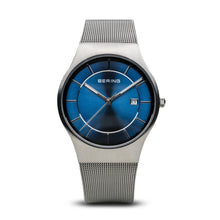 Load image into Gallery viewer, Bering Classic Brushed Silver Blue Watch