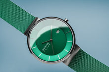 Load image into Gallery viewer, Bering Slim Solar Silver Charity Watch