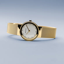 Load image into Gallery viewer, Bering Classic Polished Gold Mesh Swarovski Watch