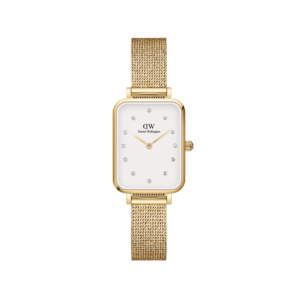 Daniel Wellington Quadro 20X26 Pressed Evergold Lumine Gold & White Watch