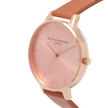 Load image into Gallery viewer, Olivia Burton Big Dial Rose Gold Case Tan Watch - Rose Gold