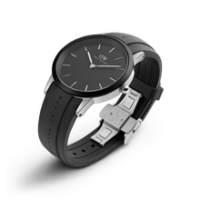 Load image into Gallery viewer, Daniel Wellington Iconic Motion 40 Silver &amp; Black Watch