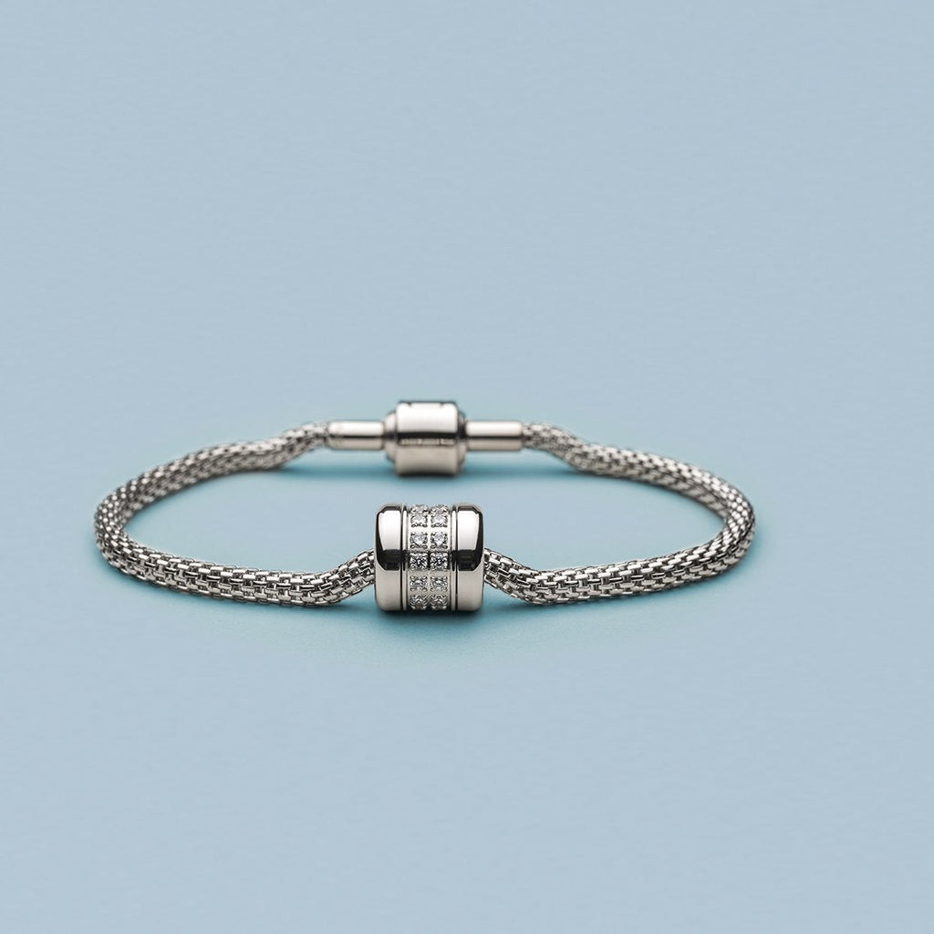 BERING Arctic Symphony Polished Silver Detachable Charm Set