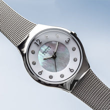 Load image into Gallery viewer, Bering Solar Polished Silver Mesh Watch