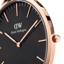 Load image into Gallery viewer, Daniel Wellington Classic 40 Cornwall Rose Gold &amp; Black Watch