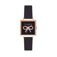 Load image into Gallery viewer, Olivia Burton Vintage Bow Rose Gold Black Watch - Rose Gold