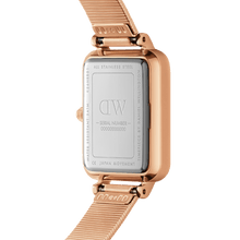 Load image into Gallery viewer, Daniel Wellington Quadro 20x26 Lumine Rose Gold Mother of Pearl Black Watch