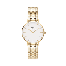 Load image into Gallery viewer, Daniel Wellington Petite 28 5-Link Gold &amp; White Watch