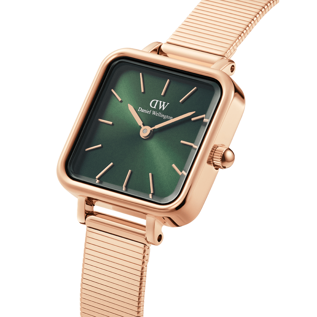 Daniel Wellington Quadro Studio 22x22 Rose Gold & Green Watch