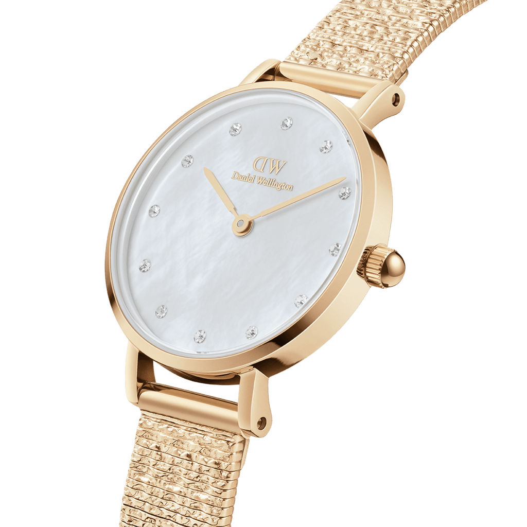 Daniel Wellington Petite 28 Lumine Gold Mother of Pearl White Watch