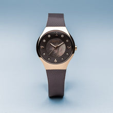 Load image into Gallery viewer, Bering Solar Polished Rose Gold Swarovski Watch