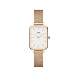 Daniel Wellington Quadro 20X26 Pressed Melrose Rose Gold & White Watch