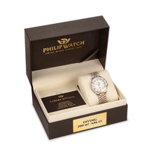 Load image into Gallery viewer, Philip Caribe Diving Two Tone Ladies Automatic Watch