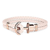 Paul Hewitt Phrep Leather Rose Gold / Pink Rose Bracelet - XS