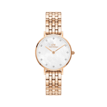 Load image into Gallery viewer, Daniel Wellington Petite Lumine 28 5-Link Rose Gold &amp; Mother of Pearl White Watch