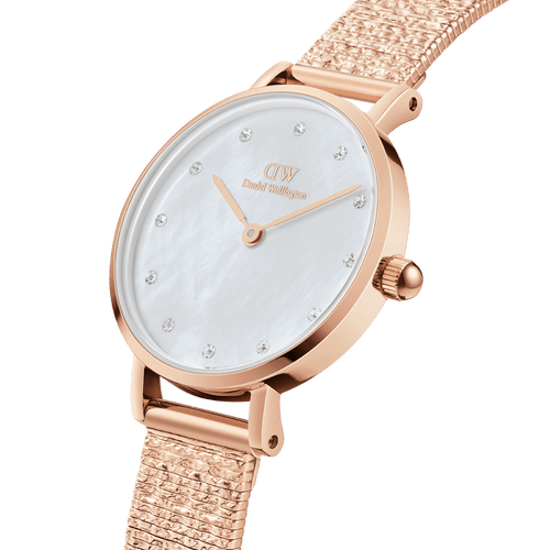 Petite 28 Lumine Rose Gold Mother of Pearl White Watch