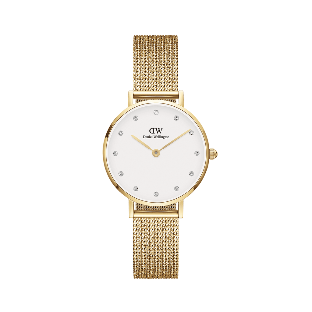 Daniel Wellington Petite 28 Pressed Evergold Lumine Gold & White Watch